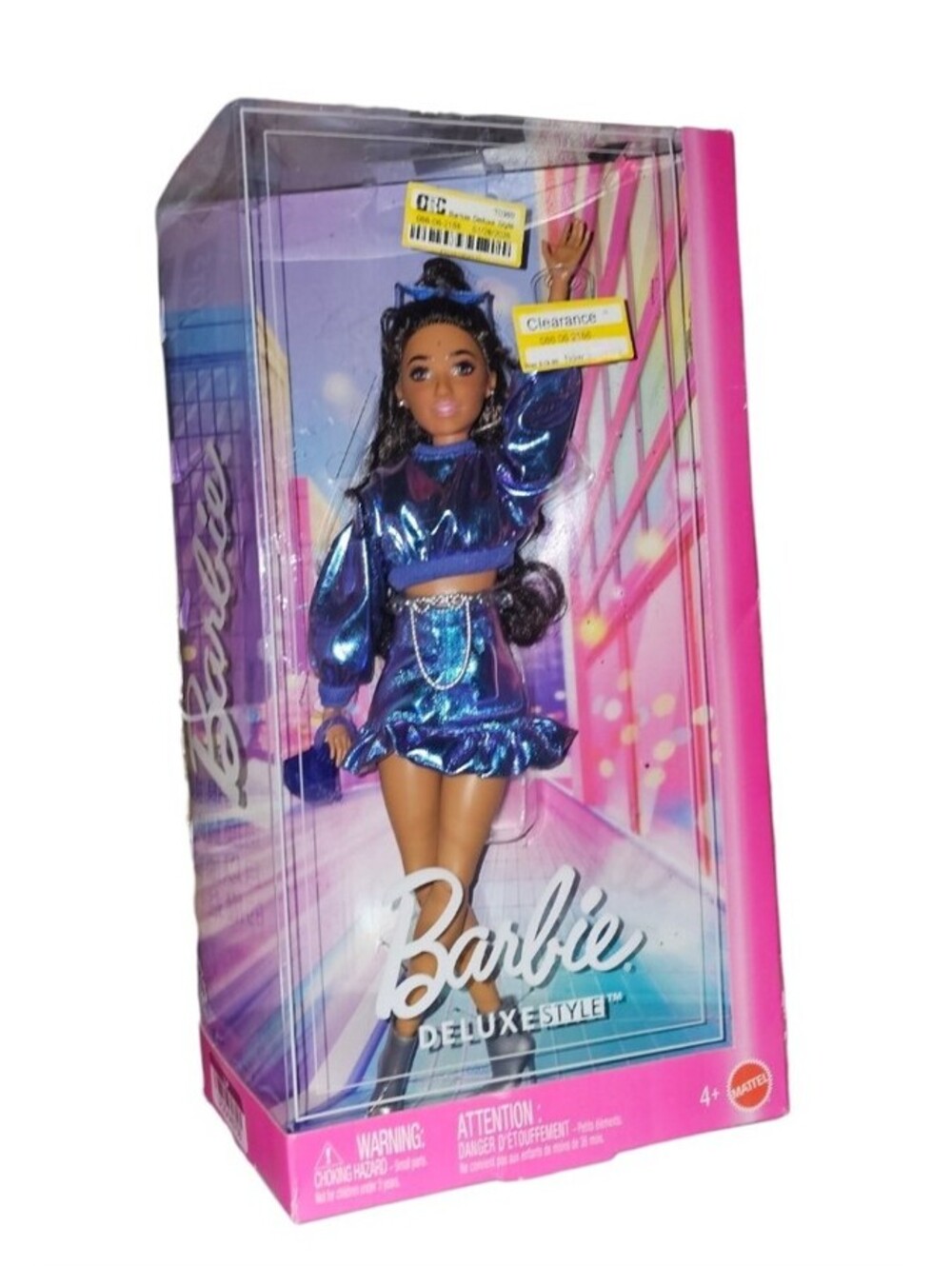 Barbie Deluxe Style Doll #7 Brunette 2nd Wave Metallic Blue Top & Skirt NEW